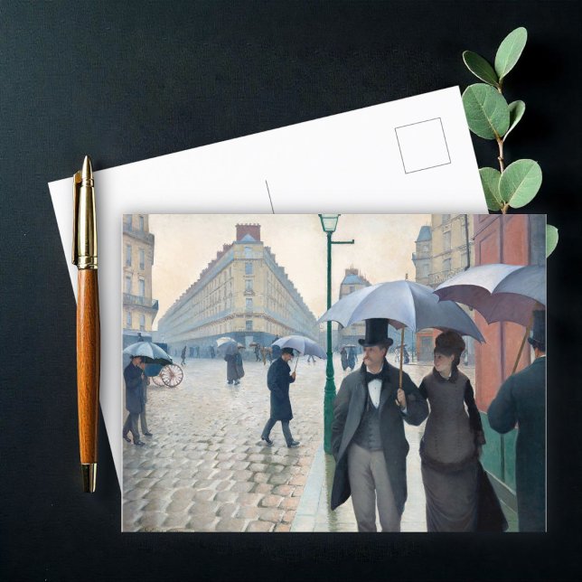 Paris Street, Rainy Day by G. Caillebotte, Art. Vykort (Skapare uppladdad)