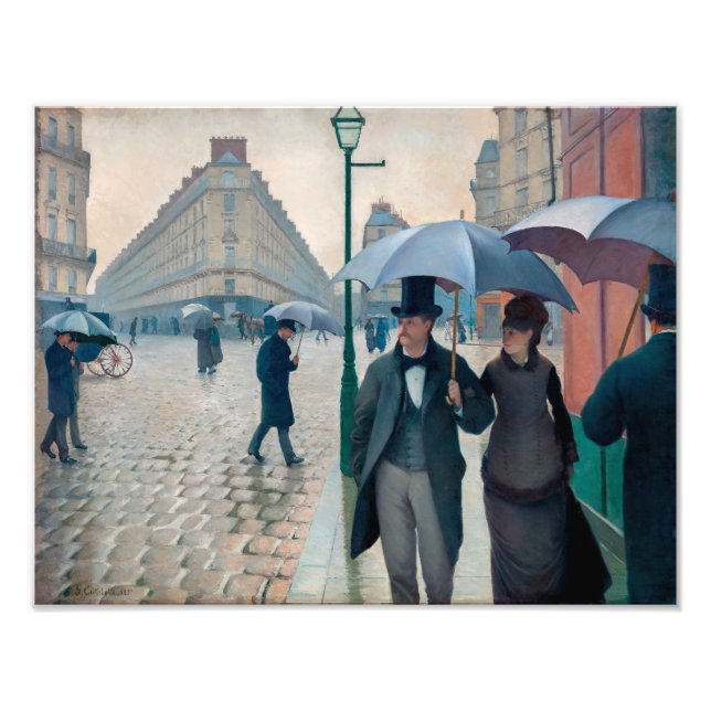 Paris Street Rainy Day | Gustave Caillebotte | Fototryck (Framsidan)