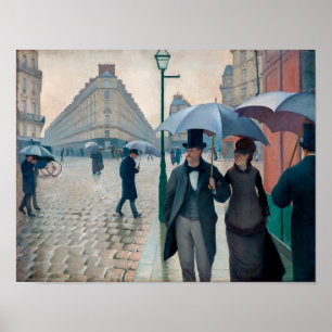 Paris Street Rainy Day Gustave Caillebotte Poster