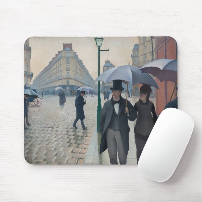 "Paris Street, Rainy Day" Impressionist Scene Musmatta (Med mus)