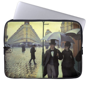 Paris Street; Regnig Dag av Gustave Caillebotte Laptop Fodral