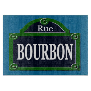 Paris Street Sign Rue Bourbon Bordstablett