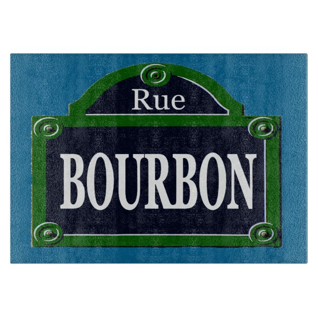 Paris Street Sign Rue Bourbon Bordstablett (Framsidan)