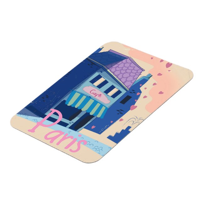 Paris Street vintage tecknad Magnet (Vänstra Sidan)