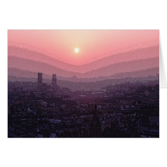 Paris Sunset OBS Kort (Framsidan Horizontal)