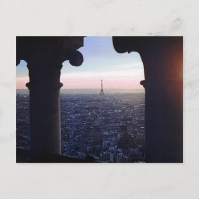 Paris Sunset Postcard Vykort (Framsida)