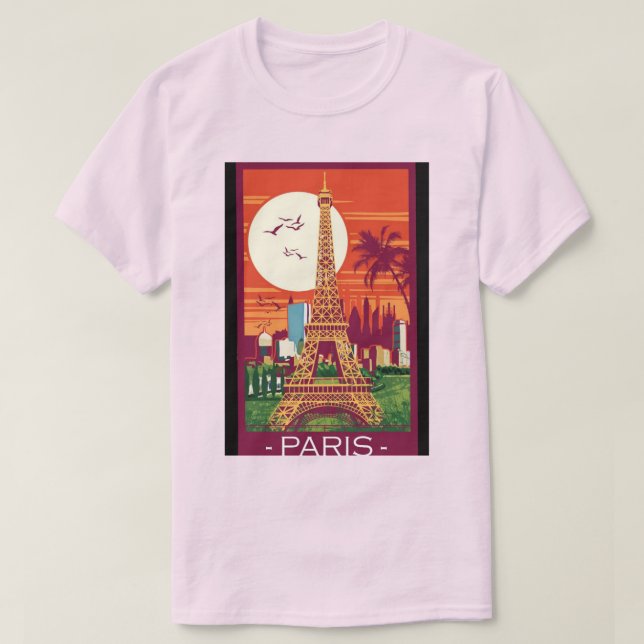 Paris Sunset T Shirt (Design framsida)