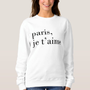 "paris, svartvit tröja för jet'aime"