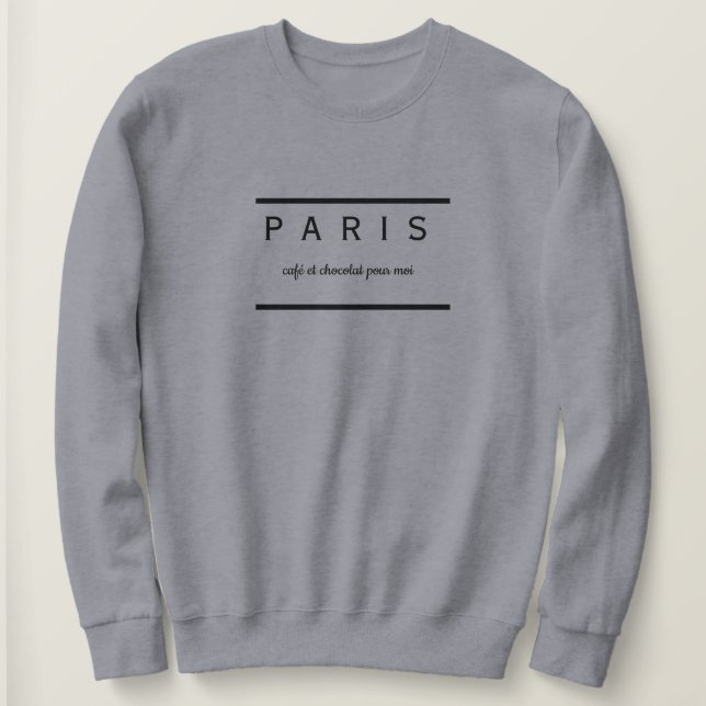 Paris Sweatshirt T Shirt (Design framsida)