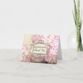 Paris Tacksamhetsbrev Rosa Hydrangea Konst Tack Kort