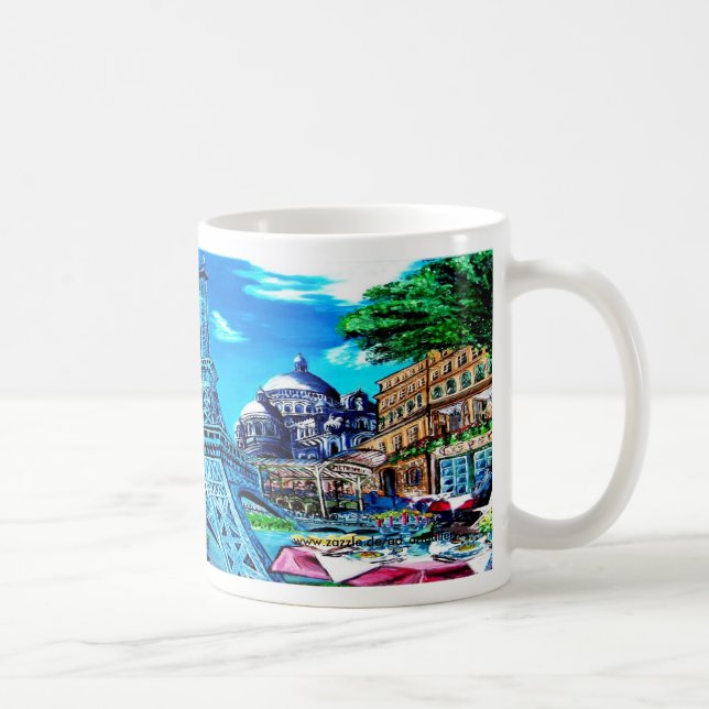 Paris Tasse   www.zazzle.de/ad_artgallery Kaffemugg (Höger)