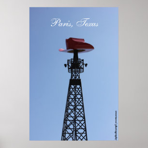 Paris Texas Eiffel tornaffisch Poster