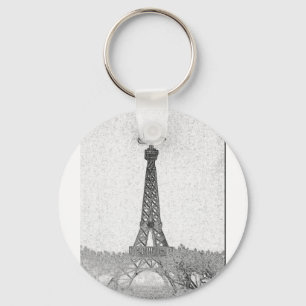 Paris Texas Eiffel tornteckning Nyckelring