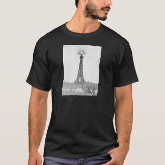 Paris Texas Eiffel tornteckning T Shirt