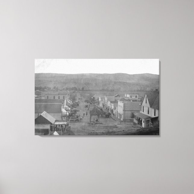 Paris, TexasAerial View of TownParis, TX Canvastryck (Framsida)