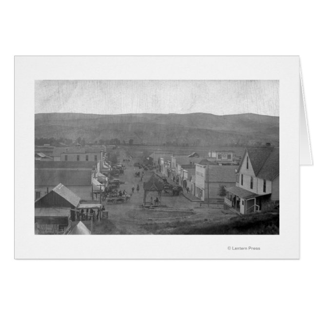 Paris, TexasAerial View of TownParis, TX Hälsningskort (Framsidan Horizontal)