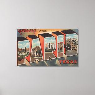 Paris TexasLarge brev ScenesParis, TX Canvastryck