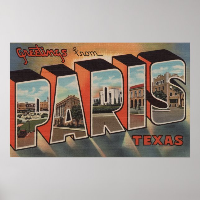 Paris, TexasLarge Brev ScenesParis, TX Poster (Framsidan)