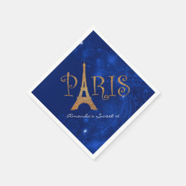 Paris Theme Sweet 16 Anpassningsbar Birthday Napki Pappersservett