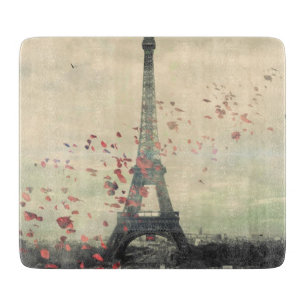 Paris-themed glass skärbräda