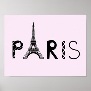 Paris torn för frankriken Eiffel Poster