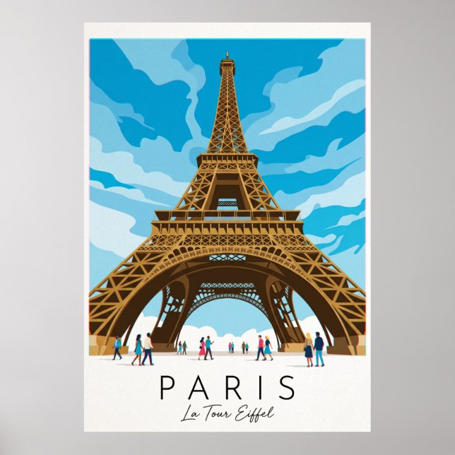 Paris • Tour Eiffel | Affiche de Voyage Vintage Poster (Framsidan)