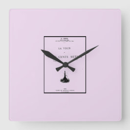 Paris Tour Eiffel - Montage du campanile 300 Fyrkantig Klocka