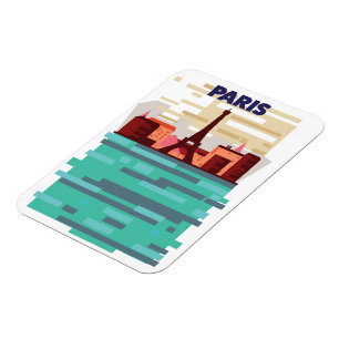 Paris Travel-affisch Magnet