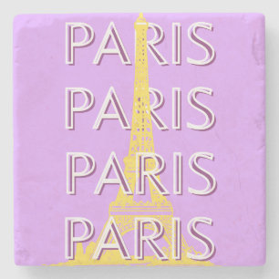 Paris, Travel Art, Minimalist, Pastel Travel Art Stenunderlägg