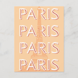Paris, Travel Art, Pastel Travel Art Helg Vykort
