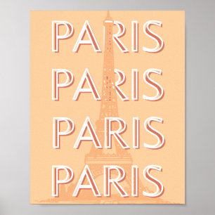 Paris, Travel Art, Pastel Travel Art Poster
