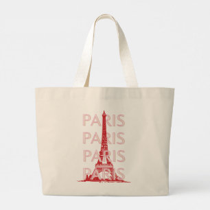 Paris, Travel Art, Retro Art, Rosa Jumbo Tygkasse