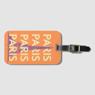 Paris, Travel Art, Retro Travel Art Bagagebricka