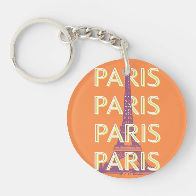 Paris, Travel Art, Retro Travel Art, Orange (Framsidan)