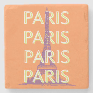 Paris, Travel Art, Retro Travel Art Stenunderlägg