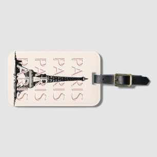 Paris Travel Art, Travel Art, Pastel, Minimalist Bagagebricka