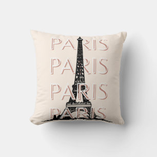 Paris Travel Art, Travel Art, Pastel, Minimalist Kudde