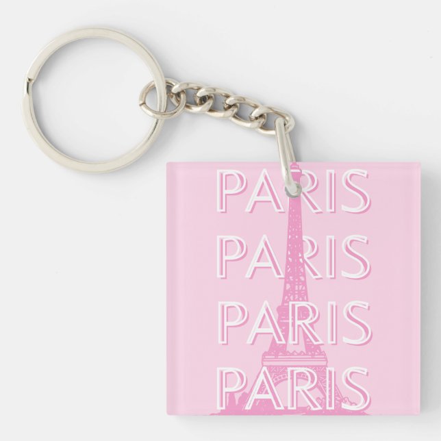 Paris Travel Art, Travel Art, Preppy Art, Rosa (Framsidan)