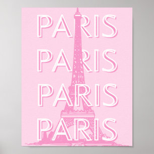 Paris Travel Art, Travel Art, Preppy Art, Rosa Poster