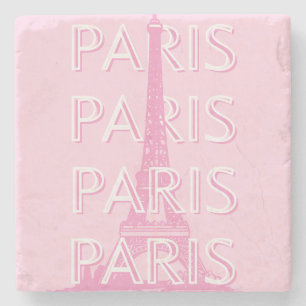 Paris Travel Art, Travel Art, Preppy Art, Rosa Stenunderlägg
