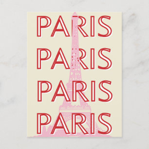 Paris Travel Art, Travel Art, Preppy, Minimalist Helg Vykort