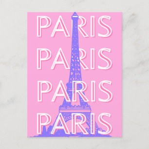 Paris Travel Art, Travel Art, Rosa Helg Vykort
