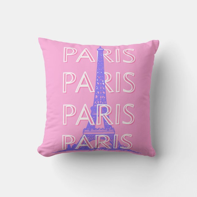 Paris Travel Art, Travel Art, Rosa Kudde (Framsida)