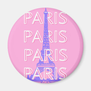 Paris Travel Art, Travel Art, Rosa Magnet