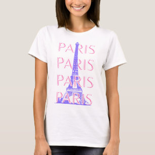 Paris Travel Art, Travel Art, Rosa T Shirt