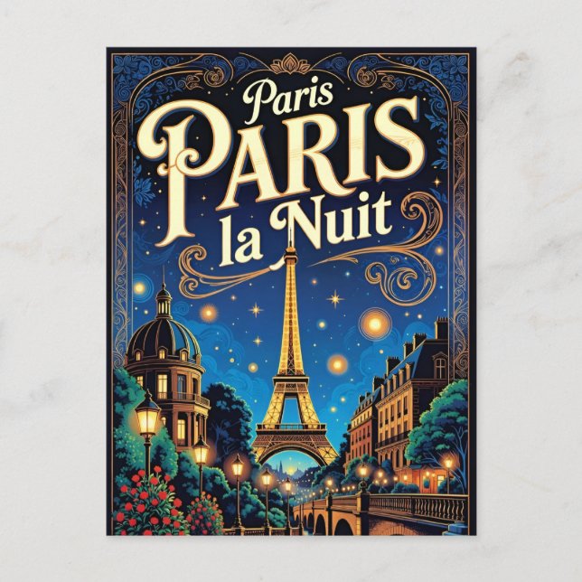 Paris Travel Poster,  Vykort (Framsida)