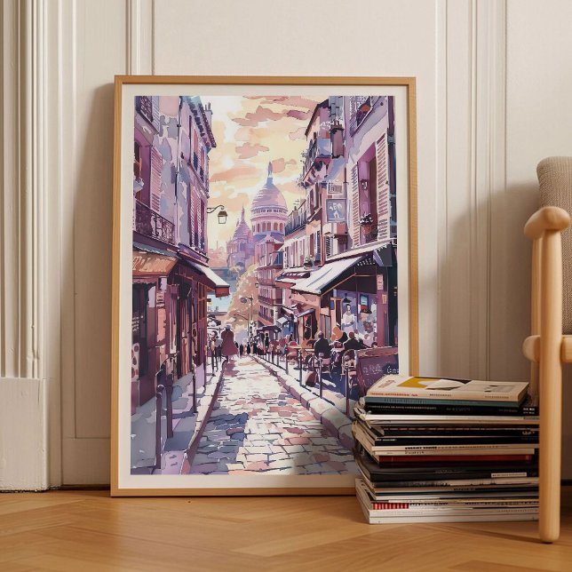 Paris Tryck Paris Illustration Montmartre Tryck (Skapare uppladdad)