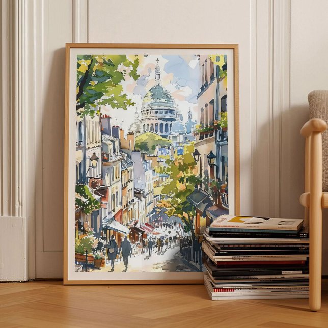 Paris Tryck Paris Illustration Montmartre Tryck Pa (Skapare uppladdad)