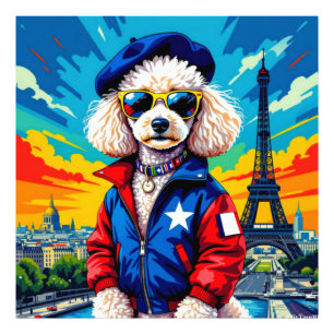 PARIS UNDER PERIODEN-PUDEL FOTOTRYCK
