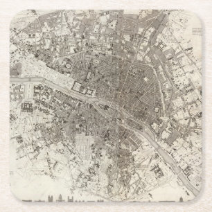 Paris Underlägg Papper Kvadrat